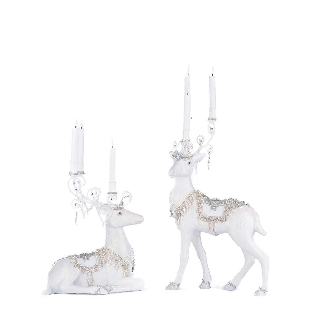 Crystal Christmas Standing Deer Candleholder by Katherine's Collection Quirks!