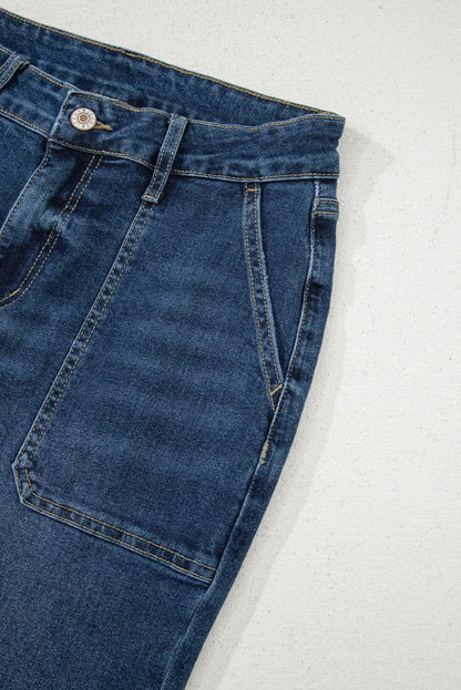 Breen Cropped High Rise Wide Leg Jeans Shewin