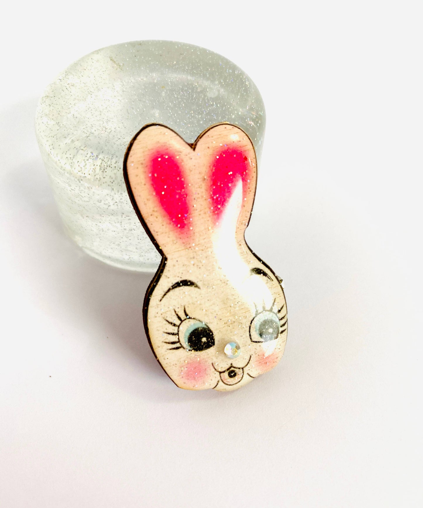 Dainty Easter Rabbit Pin/ Brooch by Rosie Rose Parker Quirks!