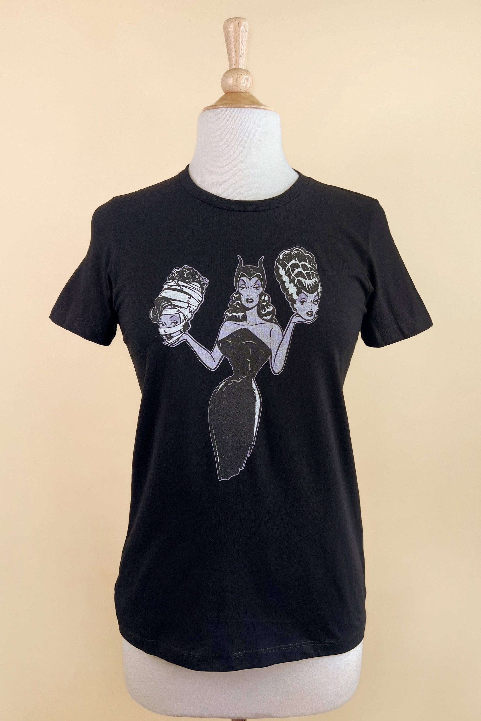 Mind Your Head Fitted Tee in Black - SMALL Quirks!