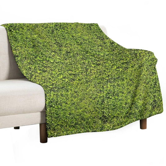 Green Grass Throw Blanket
