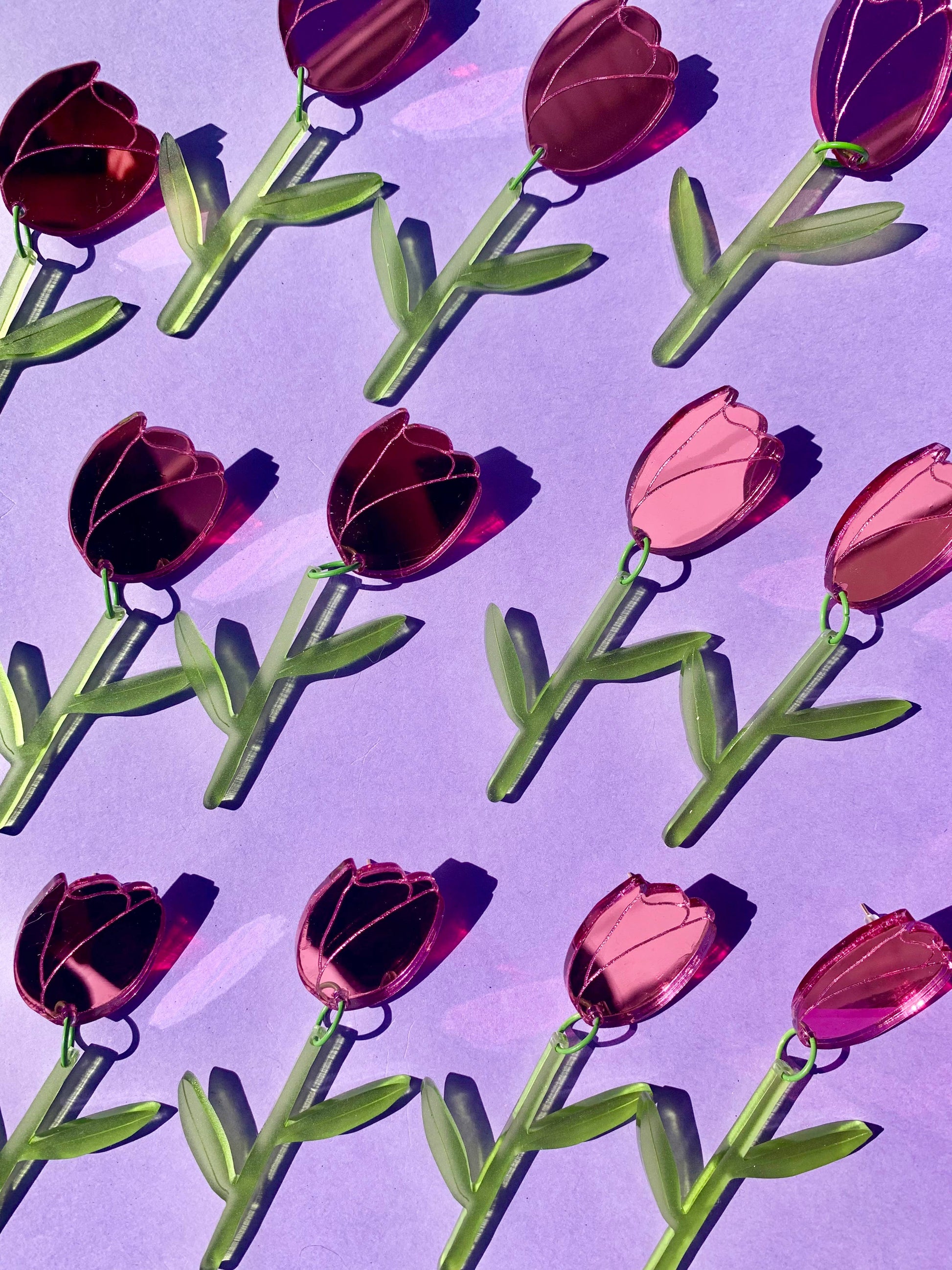 Tulips Acrylic Statement Earrings Quirks!