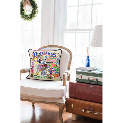 Dallas Hand-Embroidered Pillow Quirks!