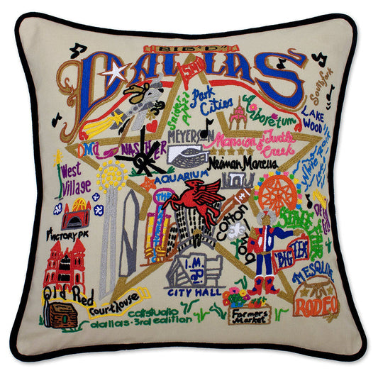 Dallas Hand-Embroidered Pillow Quirks!