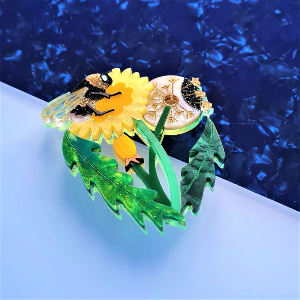 Dandelion Brooch by Cherryloco