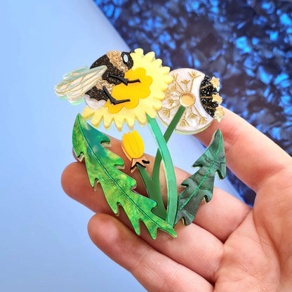 Dandelion Brooch by Cherryloco
