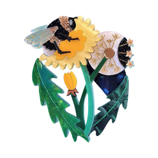 Dandelion Brooch by Cherryloco