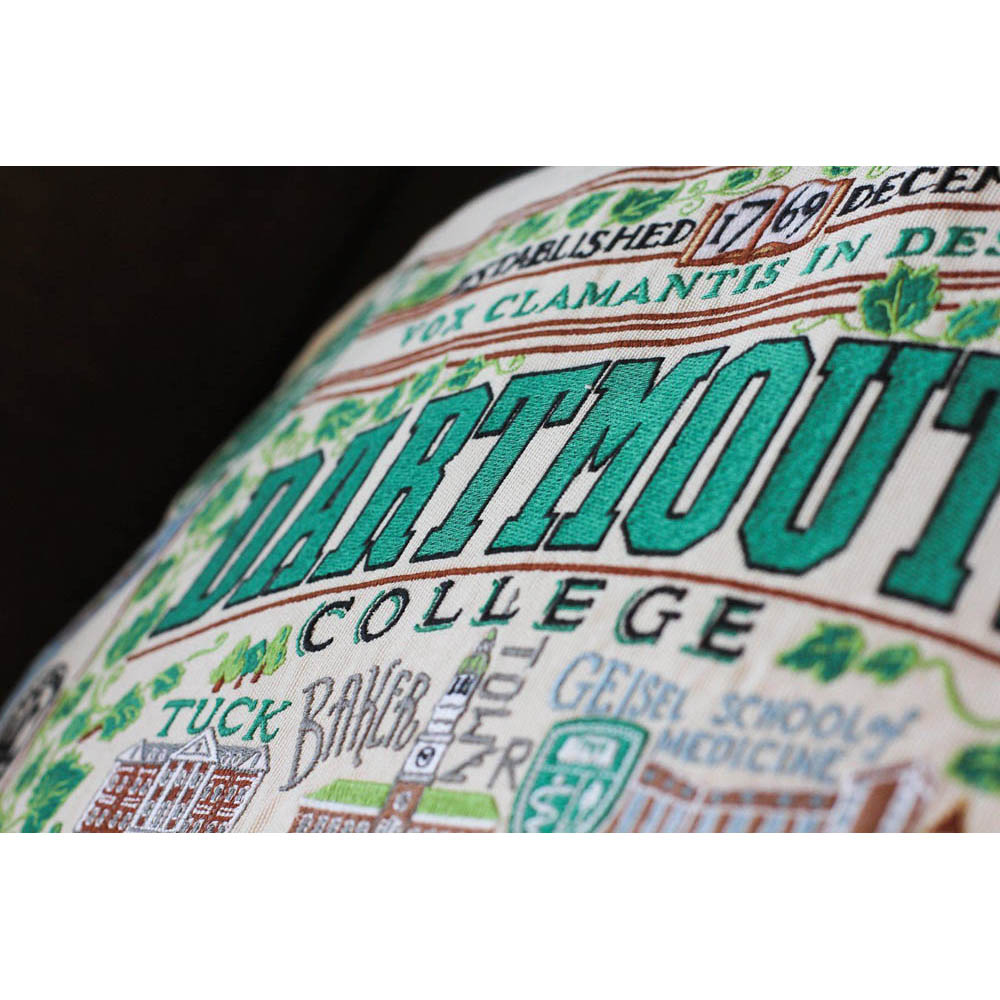 Dartmouth College Collegiate Embroidered Pillow by CatStudio Quirks!