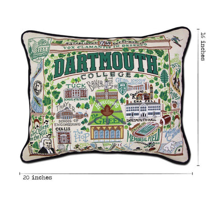 Dartmouth College Collegiate Embroidered Pillow by CatStudio Quirks!