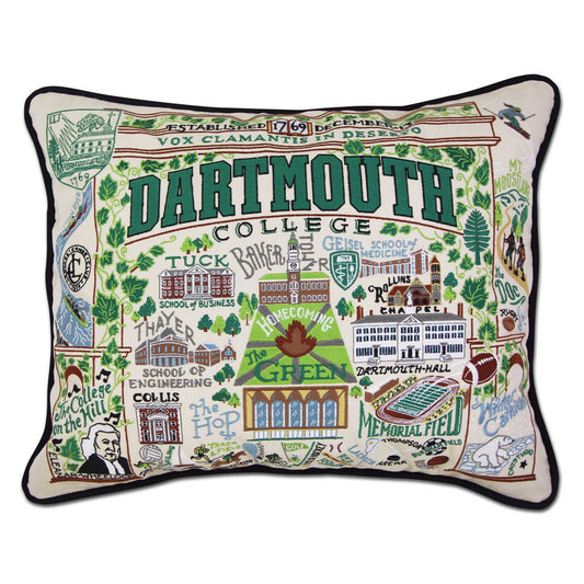 Dartmouth College Collegiate Embroidered Pillow by CatStudio Quirks!