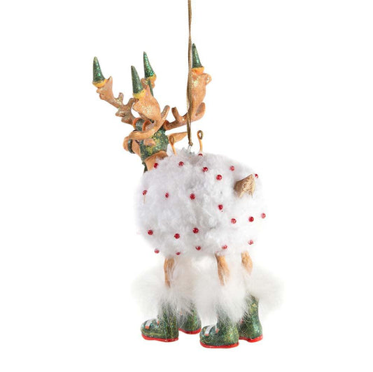 Dash Away Blitzen Reindeer Ornament by Patience Brewster Quirks!