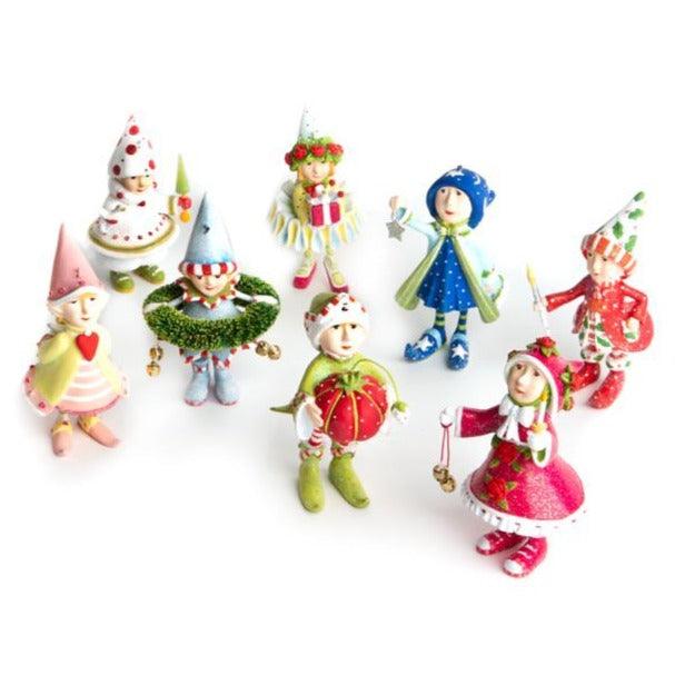 Dash Away Elves Mini Ornament Set/8 by Patience Brewster Quirks!