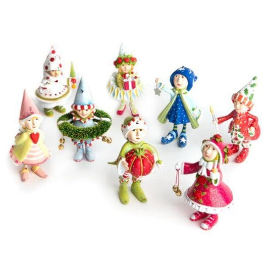 Dash Away Elves Mini Ornament Set/8 by Patience Brewster Quirks!