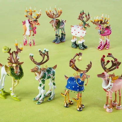 Dash Away Mini Reindeer Ornament Set/8 by Patience Brewster Quirks!