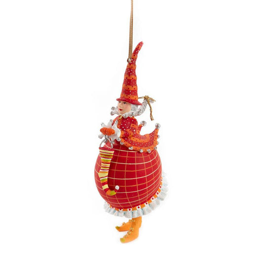 Dash Away Red Mrs. Santa Ornament by Patience Brewster Quirks!