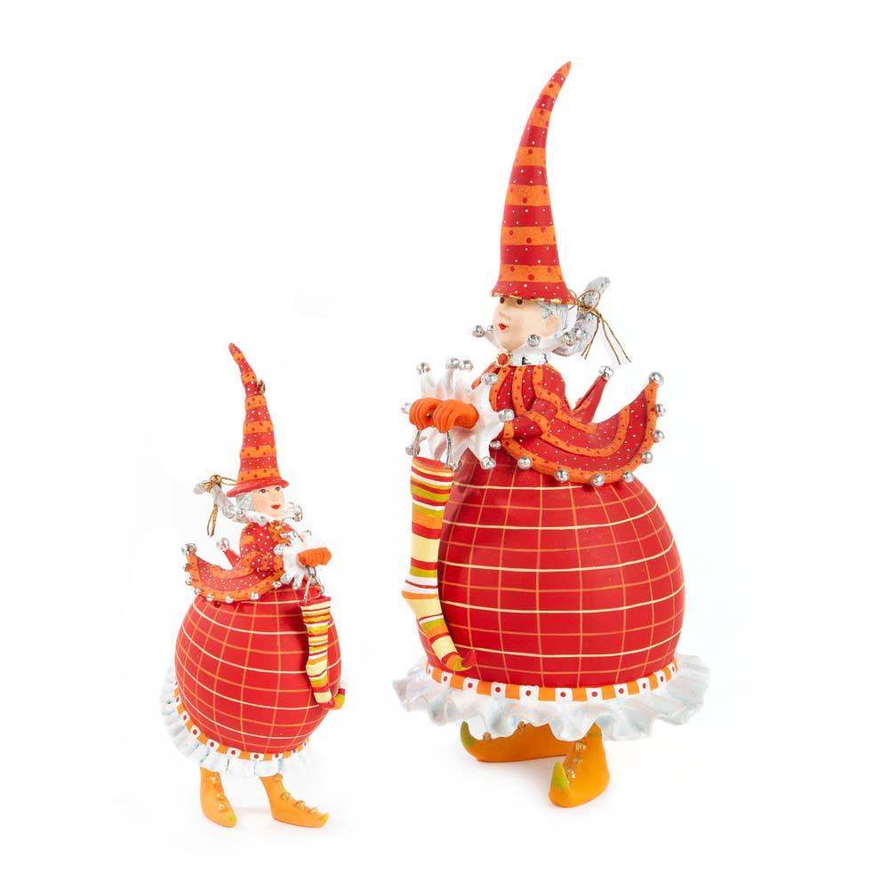 Dash Away Red Mrs. Santa Ornament by Patience Brewster Quirks!