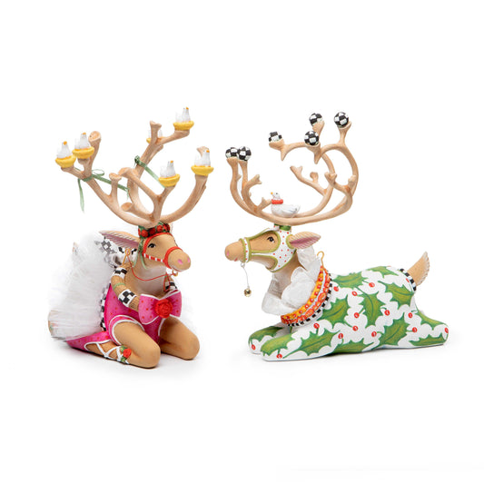 Dash Away Sitting Dancer Reindeer Figure by Patience Brewster Quirks!