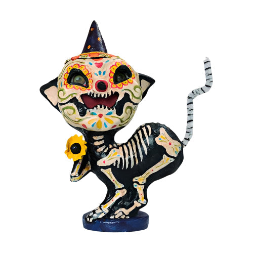 Day of the Dead Kitty Luminary Figure by Jorge de Rojas Quirks!