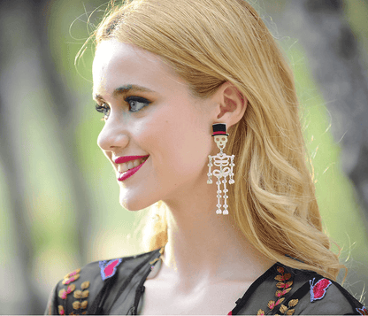 Day of the Dead Skeleton Earrings by Laliblue