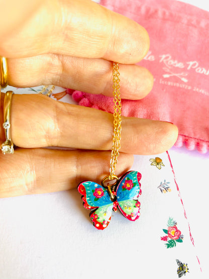 Butterfly Necklace on Gold Chain by Rosie Rose Parker Quirks!