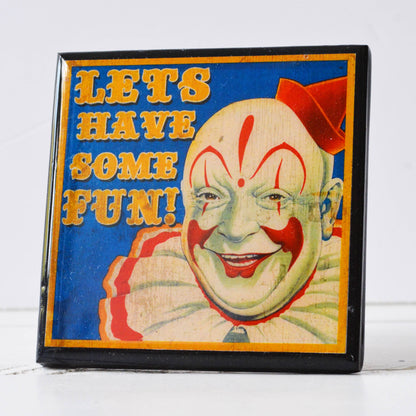 Creepy Clown Halloween Drink Coaster Set Quirks!