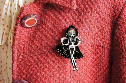 Death Girl Brooch by Laliblue
