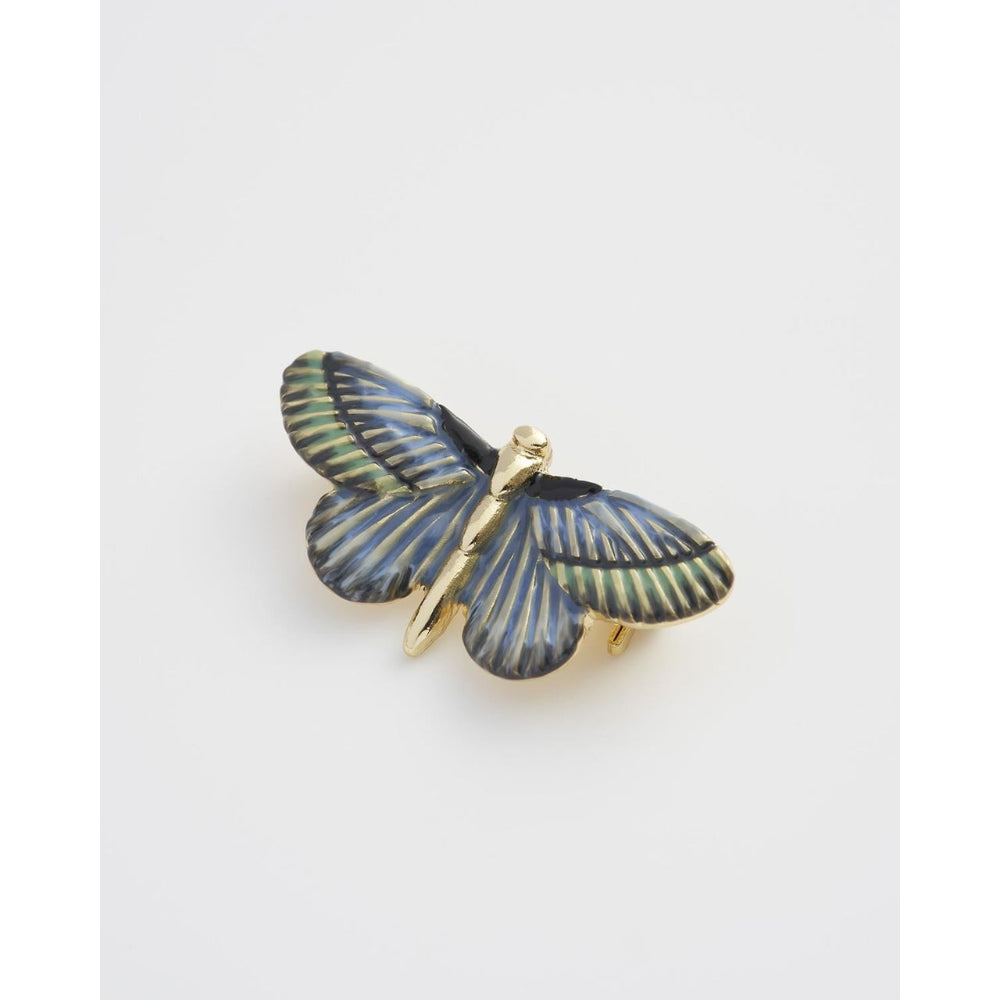 Deco Butterfly Brooch Blue by Fable England Quirks!