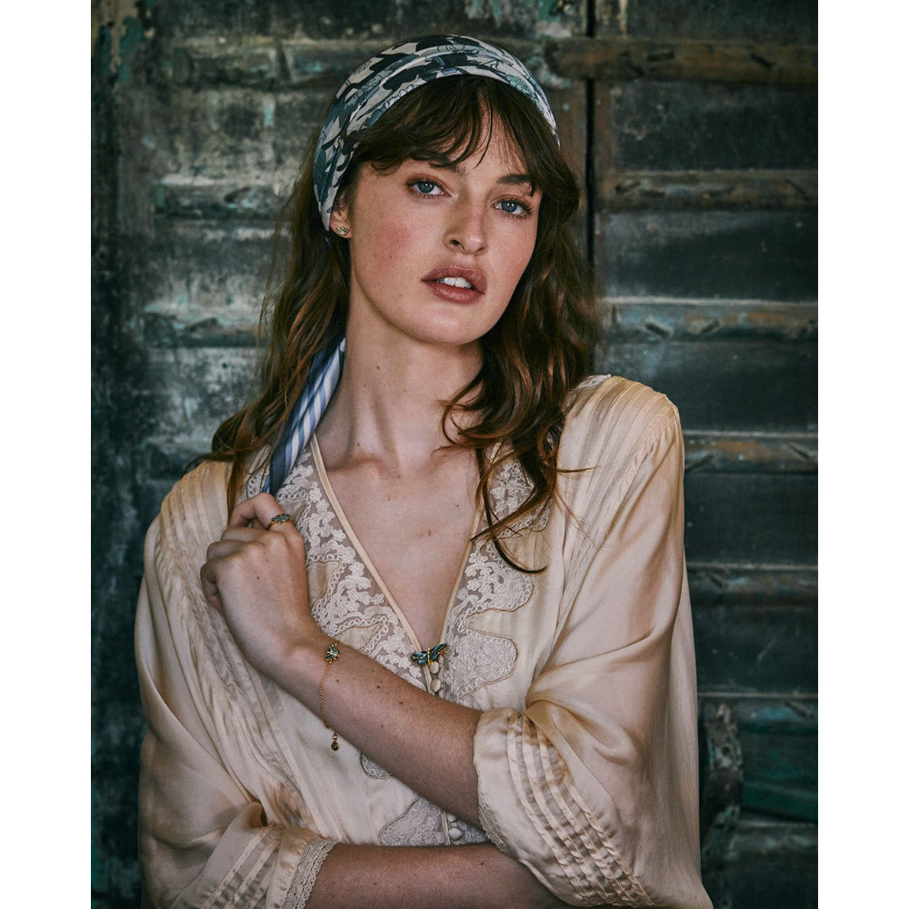 Deco Butterfly Brooch Blue by Fable England Quirks!