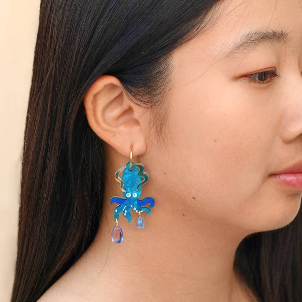 Deep Sea Squid Acrylic Earrings Quirks!