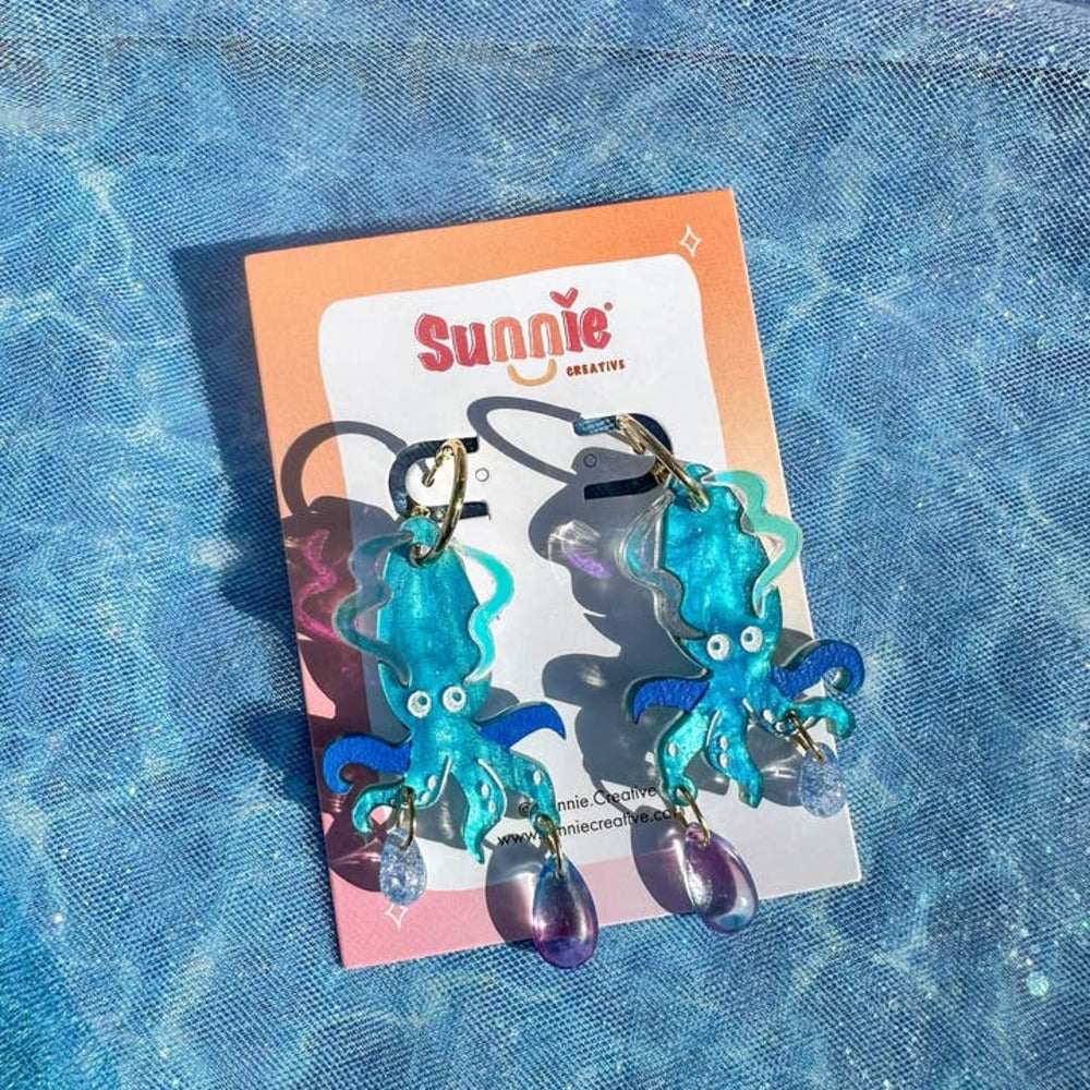Deep Sea Squid Acrylic Earrings Quirks!