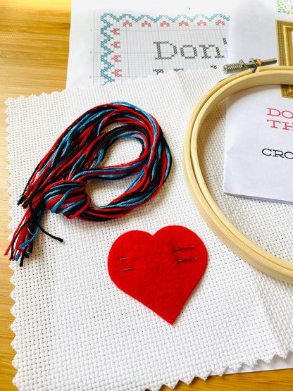 Deluxe Cross Stitch Kit – “Don’t Be A Dick” Funny Beginner-Friendly Pattern