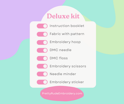6" Wash Your Fucking Hands 2.0 Embroidery Kit - Beginner Friendly Pretty Rude Things