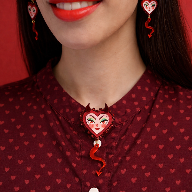 Devilish Heart Button Cover by Laliblue