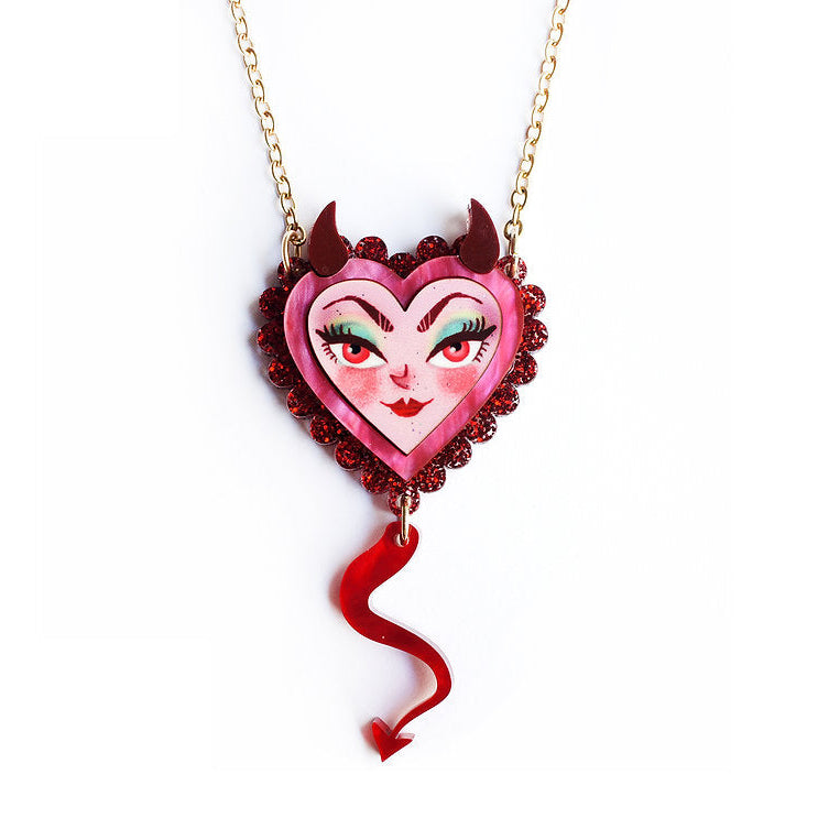 Devil's Heart Necklace by Laliblue