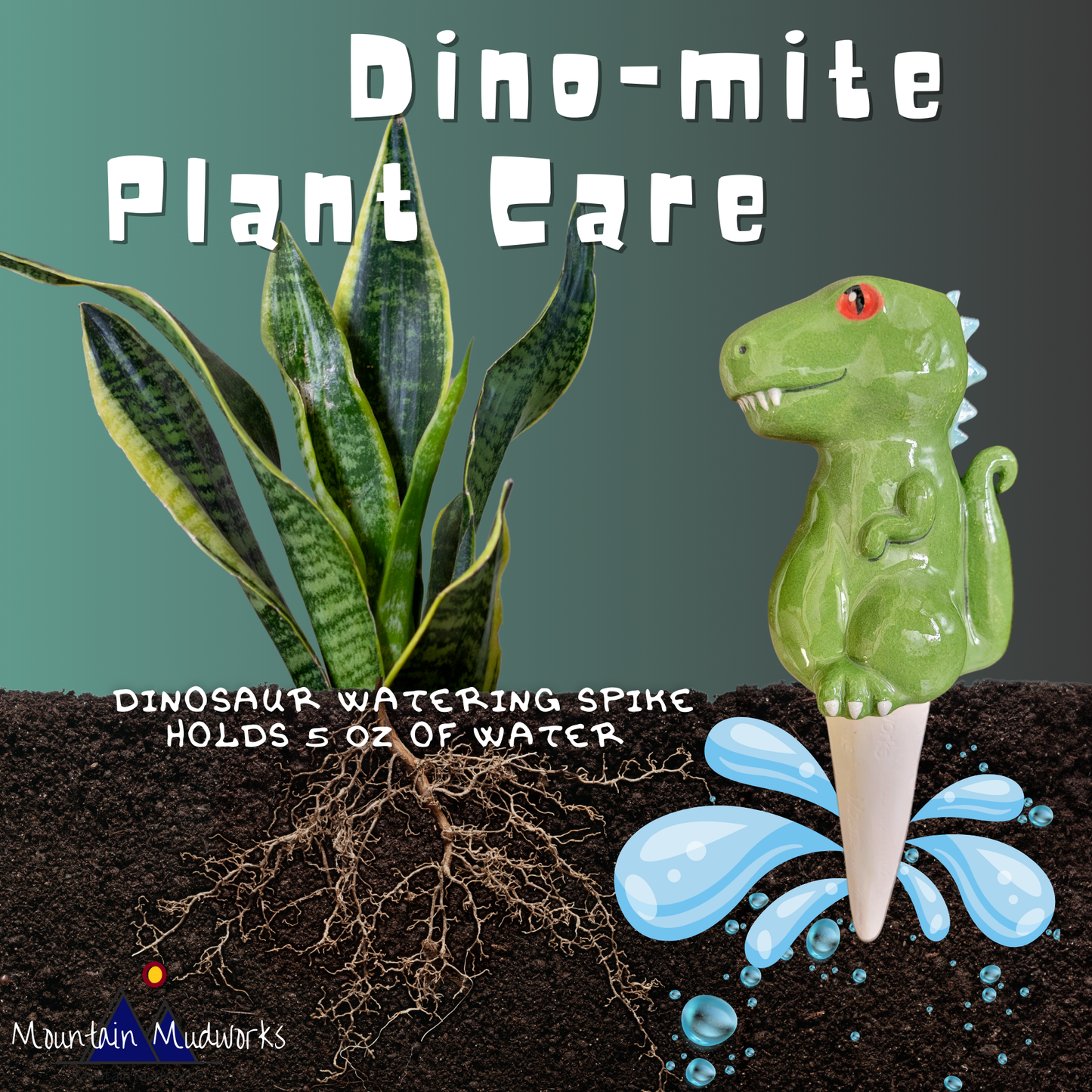 Dinosaur Watering Spike Mountain Mudworks