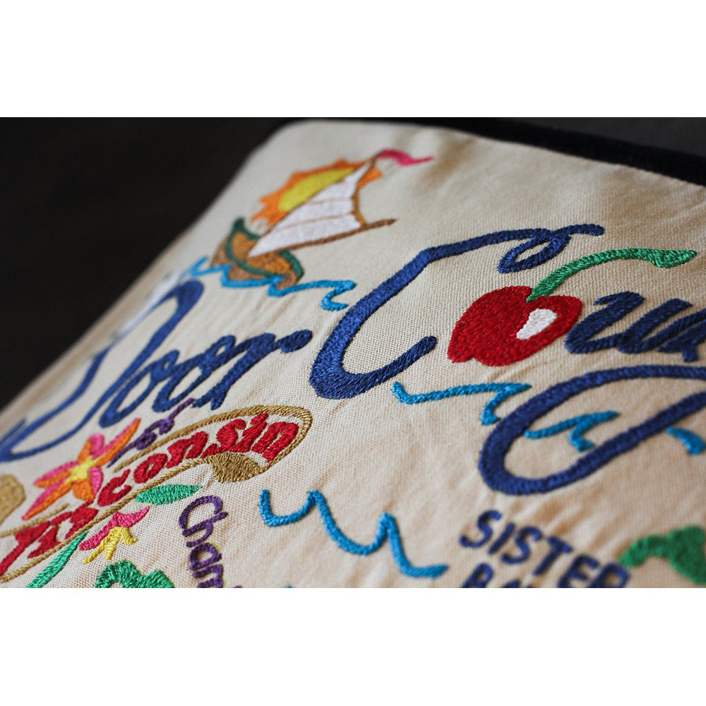 Door County Hand-Embroidered Pillow Quirks!