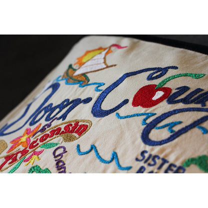 Door County Hand-Embroidered Pillow Quirks!