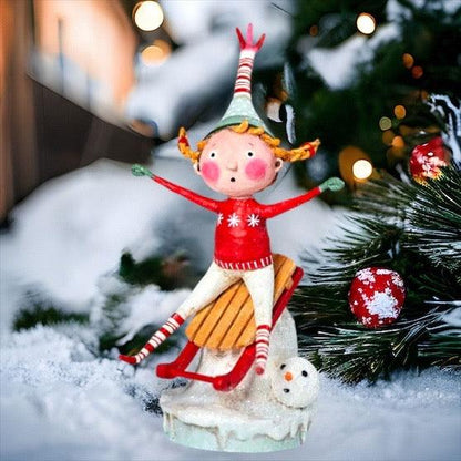 Downhill Dawn Christmas Figurine by Lori Mitchell Quirks!
