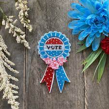 Use Your VOTE Brooch by PolyPaige x Lipstick & Chrome Quirks!