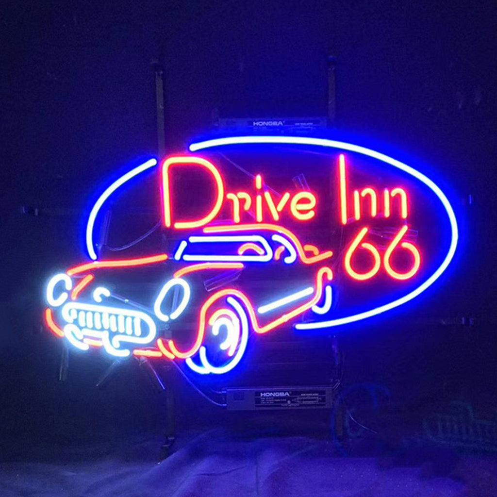 Drive Inn 66 Mother Road Auto Car Neon Signs Light Neon Signs Land