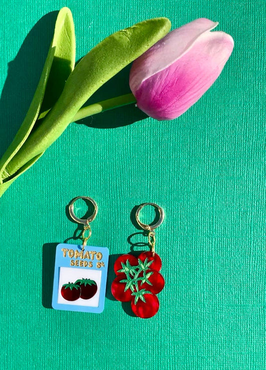Tomato Seeds Acrylic Statement Earrings Quirks!