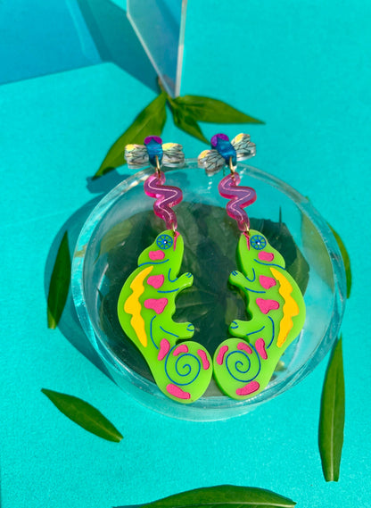 Chameleons Acrylic Earrings Quirks!