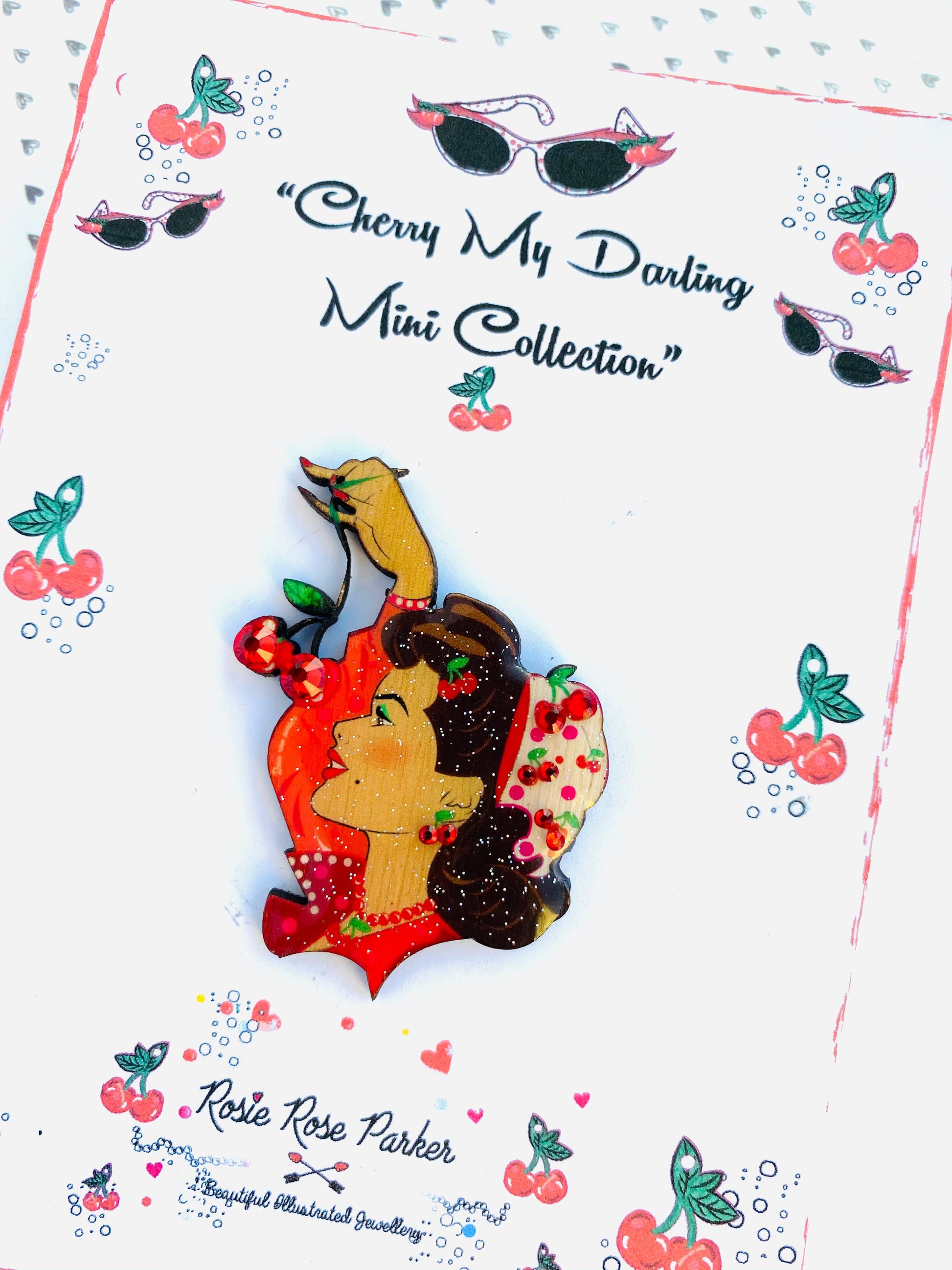Cherry My Darling Mini Brooch by Rosie Rose Parker Quirks!