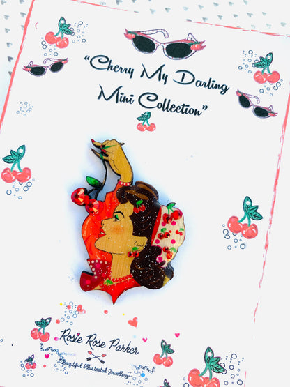 Cherry My Darling Mini Brooch by Rosie Rose Parker Quirks!