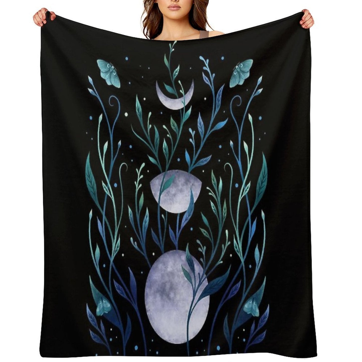 Phase & Grow - Teal Throw Blanket