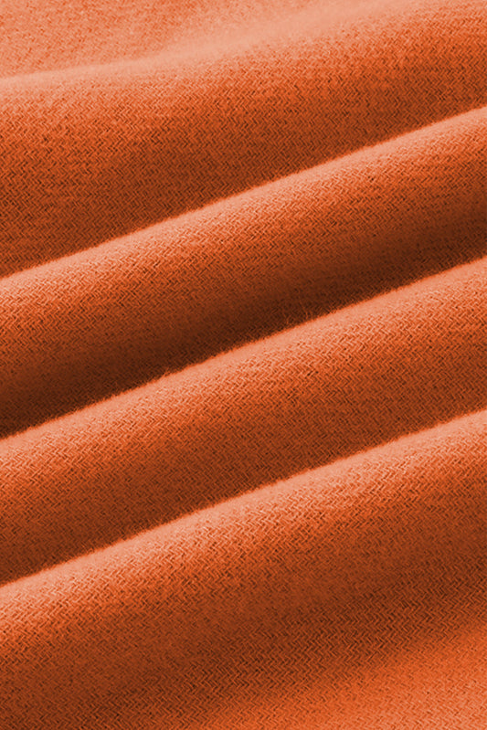 Russet Orange Cotton Tassel Scarf Shewin
