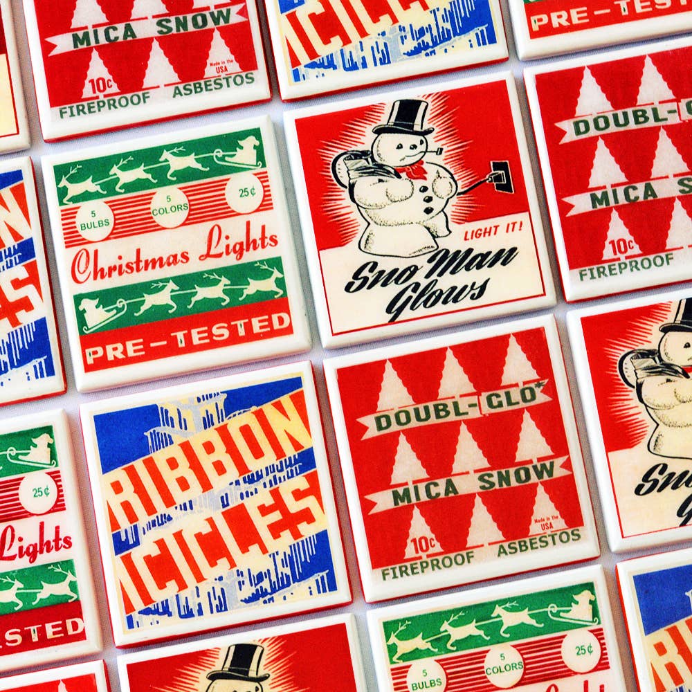 Vintage Christmas Drink Coaster Set Quirks!