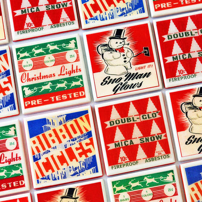 Vintage Christmas Drink Coaster Set Quirks!