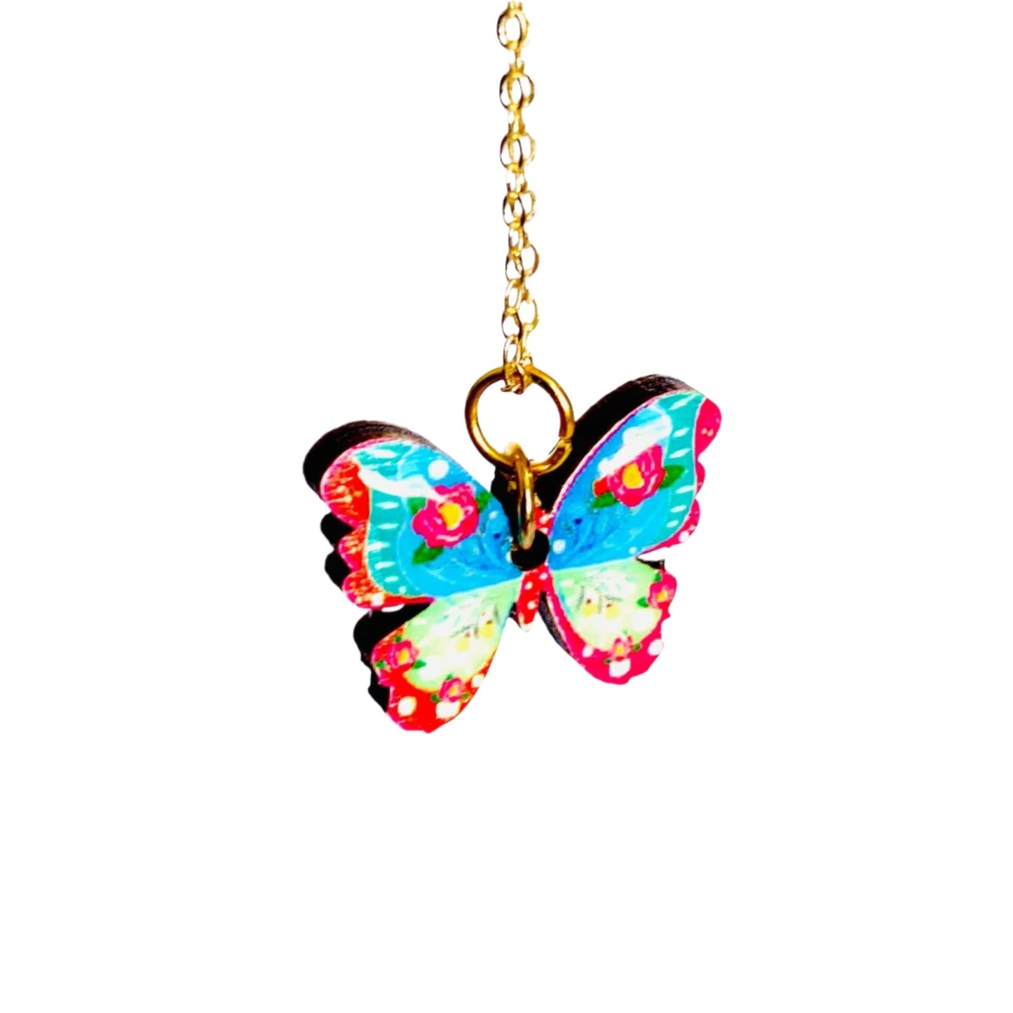 Butterfly Necklace on Gold Chain by Rosie Rose Parker Quirks!