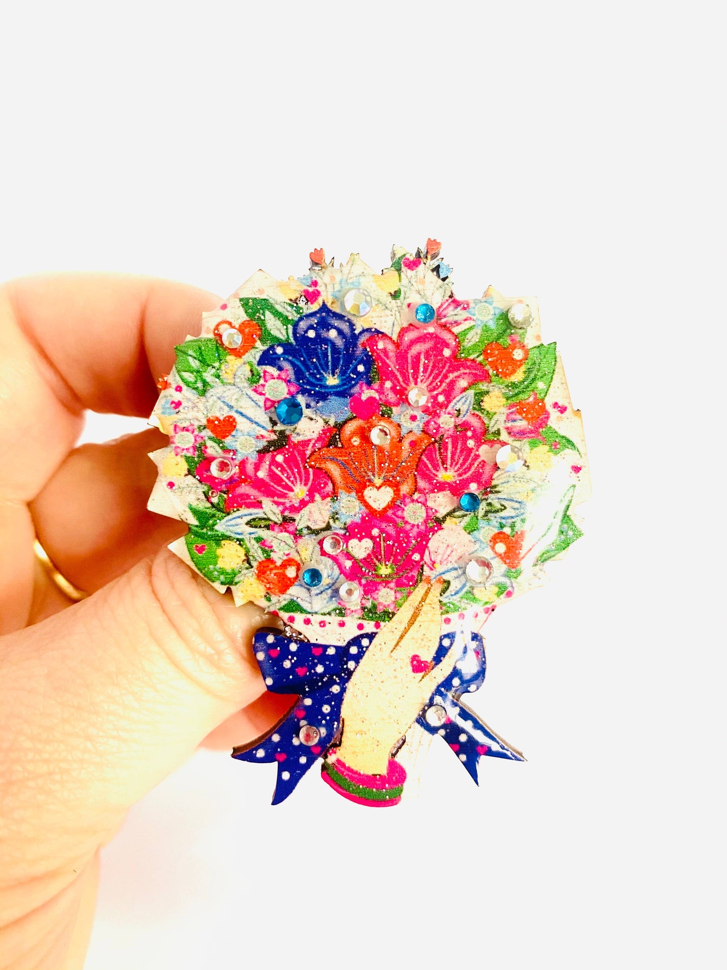 Bouquet of Flowers Brooch by Rosie Rose Parker Quirks!